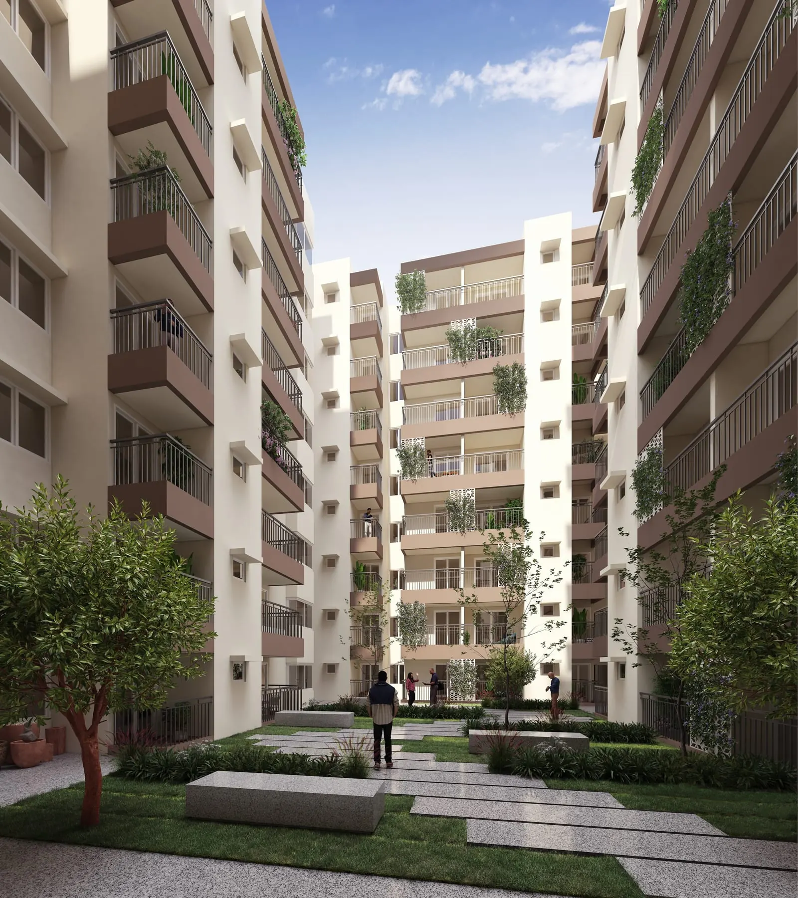 Central courtyard at Green Boulevard